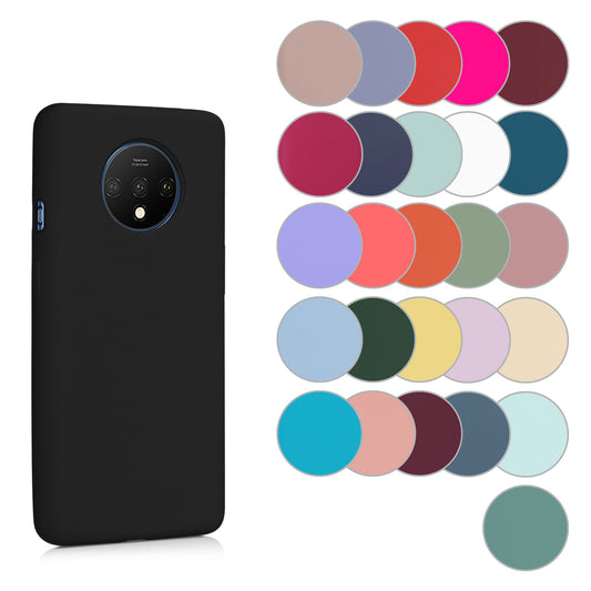 kwmobile Hülle kompatibel mit OnePlus 7T Hülle - Silikon Handy Case - Handyhülle weiche Oberfläche - kabelloses Laden - Hellblau matt Hellblau matt  