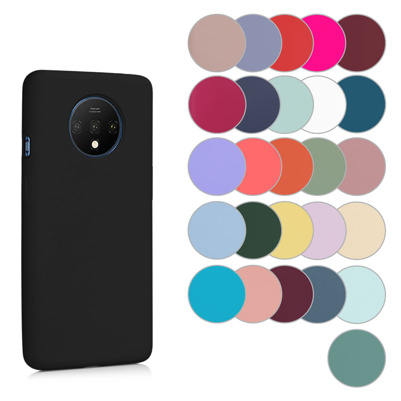kwmobile Hülle kompatibel mit OnePlus 7T Hülle - Silikon Handy Case - Handyhülle weiche Oberfläche - kabelloses Laden - Hellblau matt Hellblau matt  