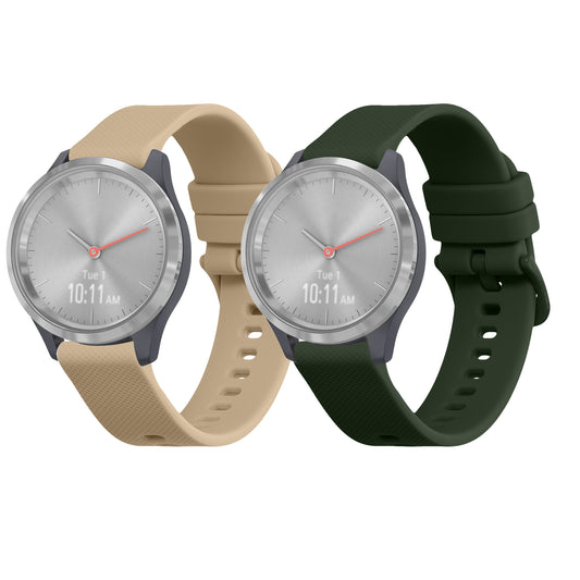 kwmobile Uhrenarmband für Garmin vivomove 3S / vivoactive 4S Armband Fitnesstracker Band Set Ersatzarmband Smartwatch