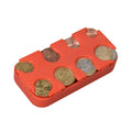 kwmobile Coin Box for Euro Coins - 8 Compartments from 1 Cent to 2 Euro - Coin Holder Coin Collector - Coin Dispenser Sorter