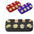 kwmobile Coin Box for Euro Coins - 8 Compartments from 1 Cent to 2 Euro - Coin Holder Coin Collector - Coin Dispenser Sorter
