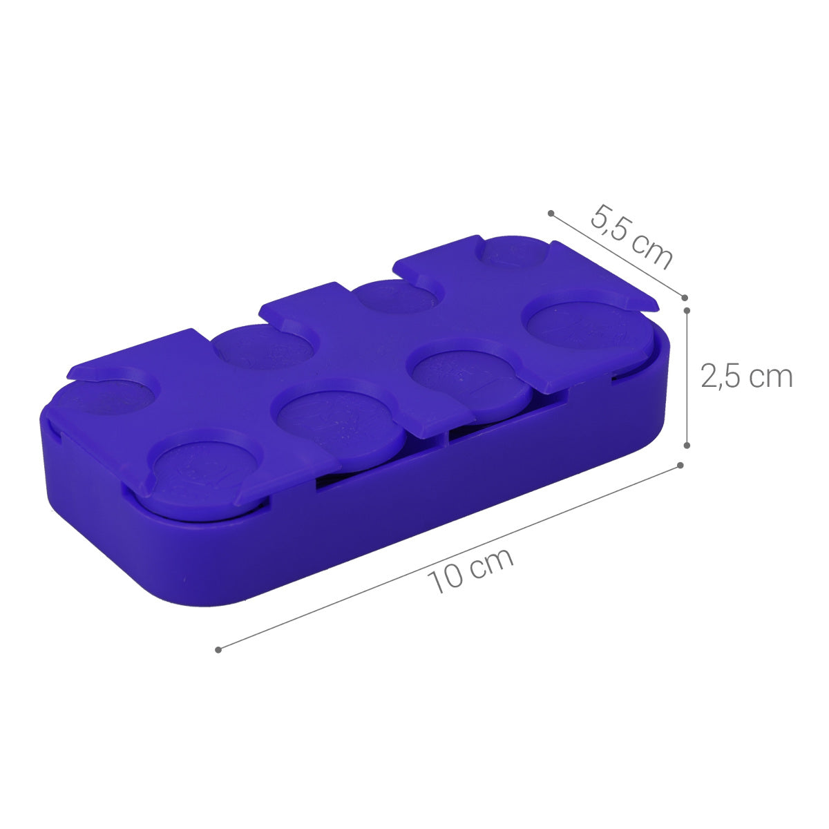 kwmobile Coin Box for Euro Coins - 8 Compartments from 1 Cent to 2 Euro - Coin Holder Coin Collector - Coin Dispenser Sorter