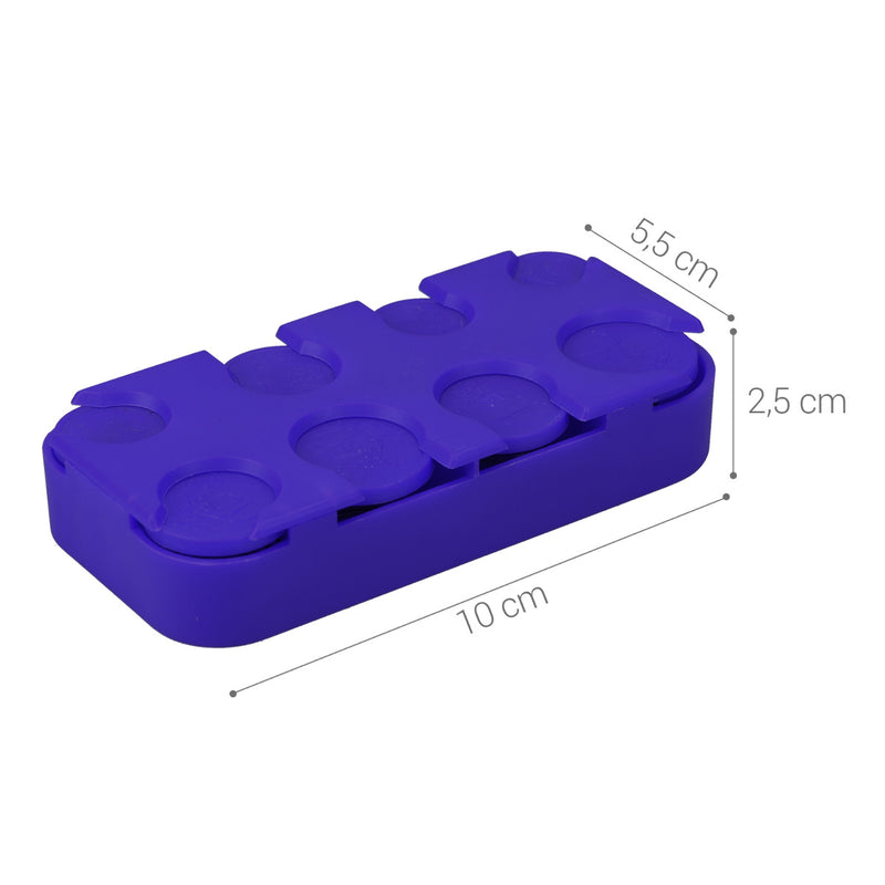kwmobile Coin Box for Euro Coins - 8 Compartments from 1 Cent to 2 Euro - Coin Holder Coin Collector - Coin Dispenser Sorter