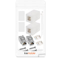 Surface-mount network jack with Keystone module
