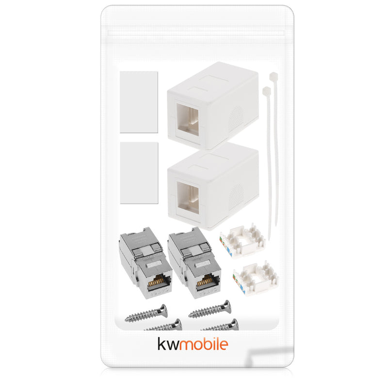 Surface-mount network jack with Keystone module