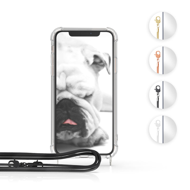 kwmobile Schutzhülle kompatibel mit Apple iPhone 11 Pro Max - Hülle - Handykette - Silikon Handyhülle Cover Case Schwarz Schwarz  