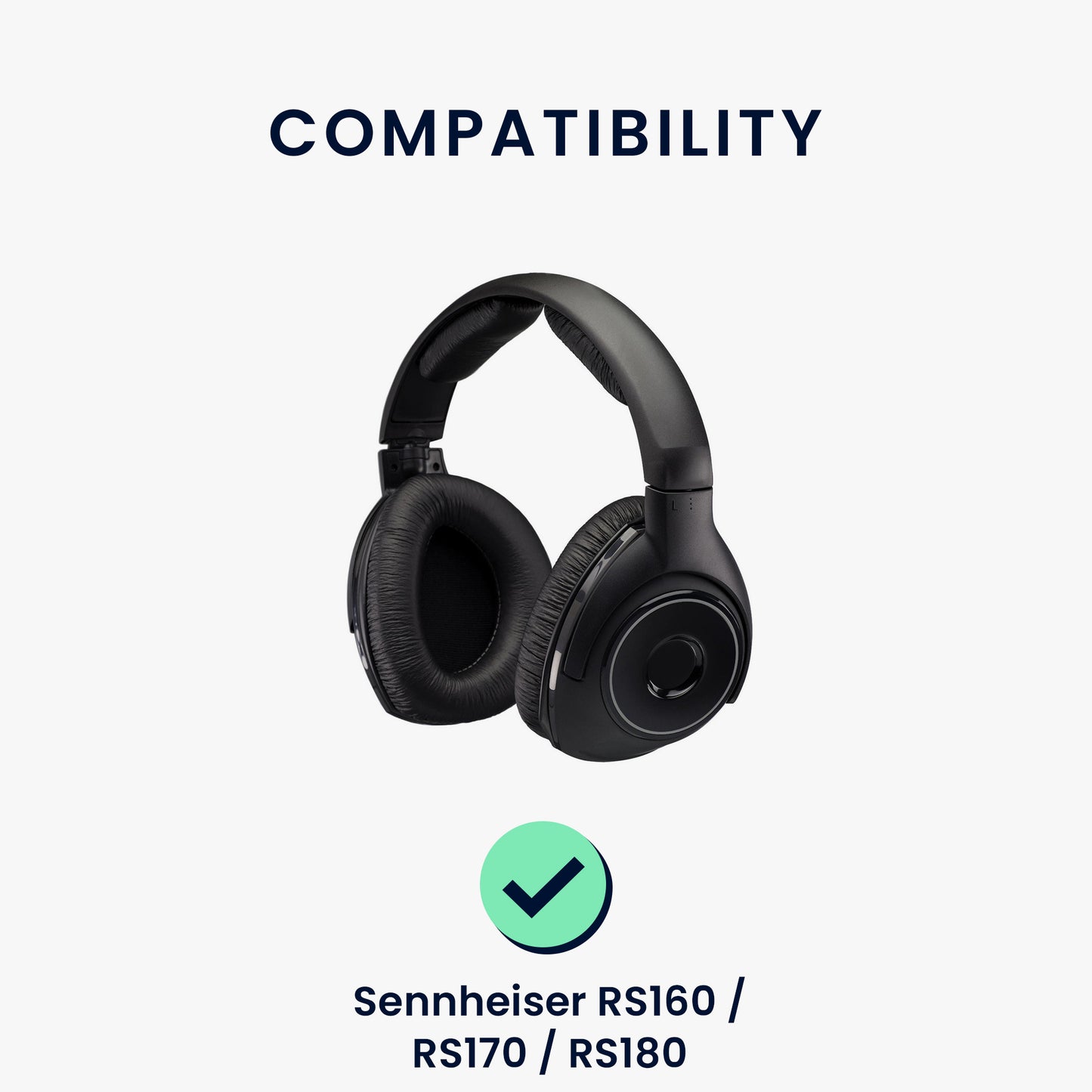 kwmobile Ear Pads for Sennheiser RS160 / RS170 / RS180 Earpads Replacement Parts Headphones Replacement Cushions Over Ear Headphones