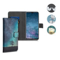 kwmobile Wallet Case kompatibel mit Ulefone Note 7 (2019) Hülle - Cover mit Ständer und Kartenfächern - Don't touch my Phone Weiß Schwarz Weiß  [dsg02]