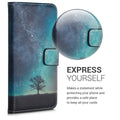 kwmobile Wallet Case Compatible with Ulefone Note 7 (2019) - Cover with Stand and Card Slots - Don't touch my Phone