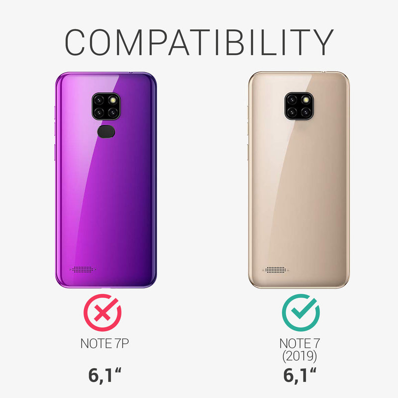 kwmobile Wallet Case Compatible with Ulefone Note 7 (2019) - Cover with Stand and Card Slots - Don't touch my Phone