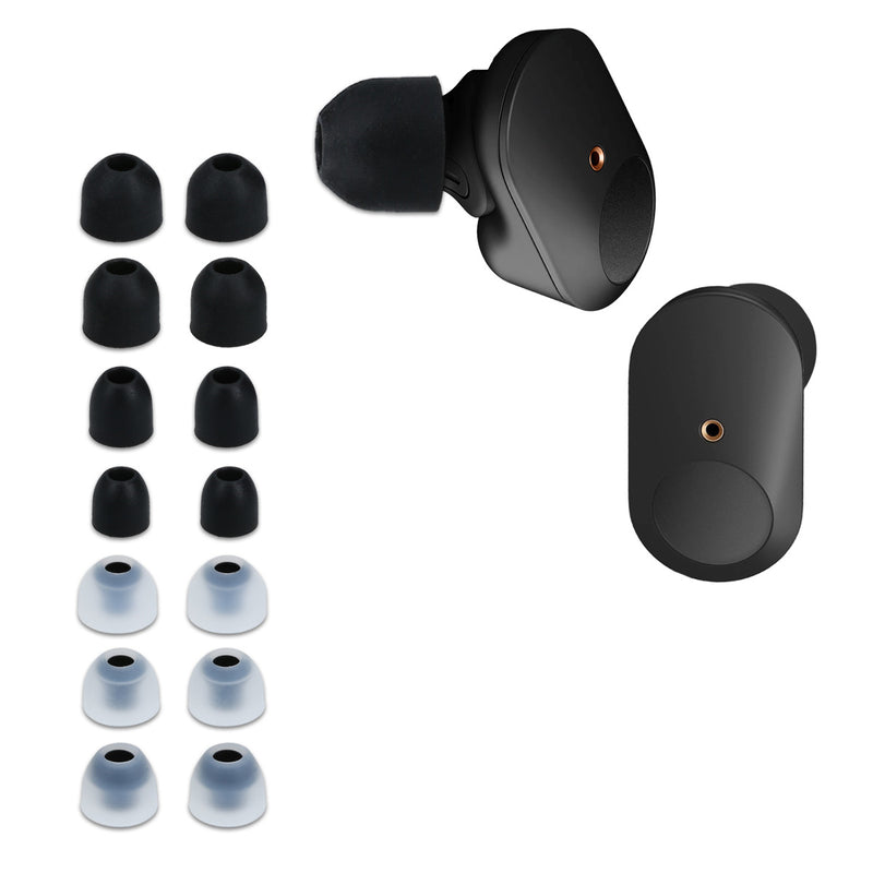 kwmobile Replacement Eartips compatible with Sony WF-1000XM3 / WF-1000XM4 / WF-1000XM5 - 4 Sizes - In-Ear Headphones Eartips - Cushions