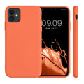kwmobile Case Compatible with Apple iPhone 11 Case - Rubberized Silicone Phone Cover - Protective Case for Wireless Charging - Case