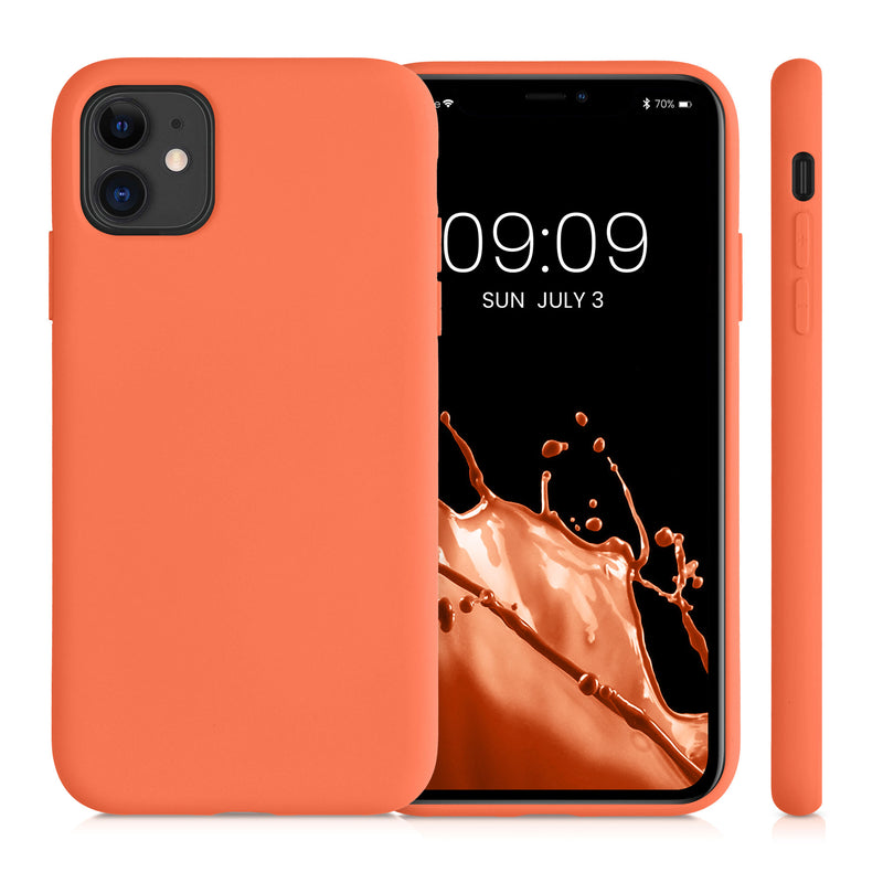 kwmobile Case Compatible with Apple iPhone 11 Case - Rubberized Silicone Phone Cover - Protective Case for Wireless Charging - Case