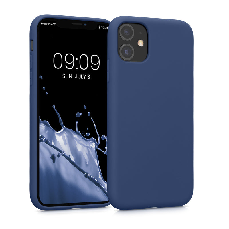 kwmobile Case Compatible with Apple iPhone 11 Case - Rubberized Silicone Phone Cover - Protective Case for Wireless Charging - Case