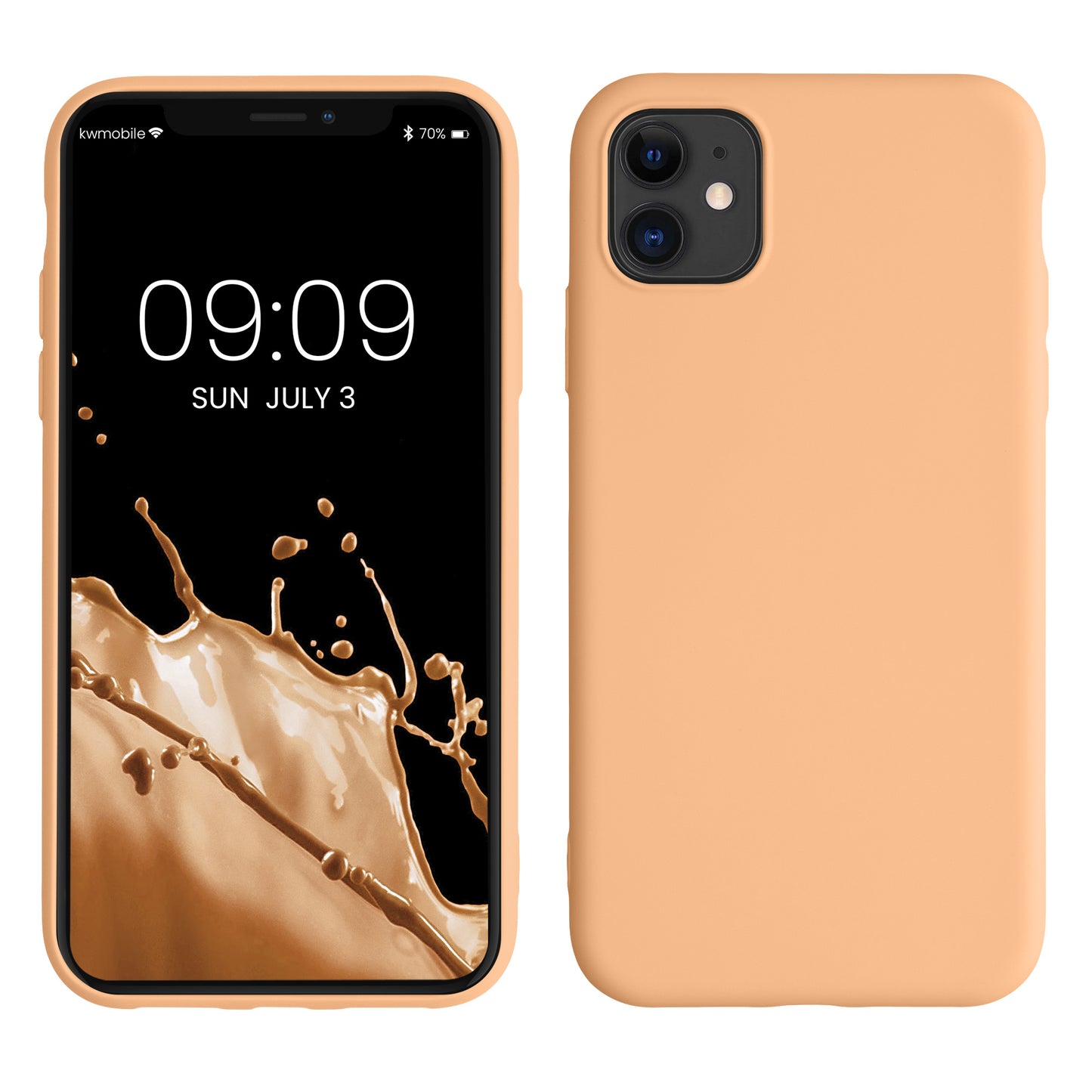 kwmobile Case Compatible with Apple iPhone 11 Case - Rubberized Silicone Phone Cover - Protective Case for Wireless Charging - Case