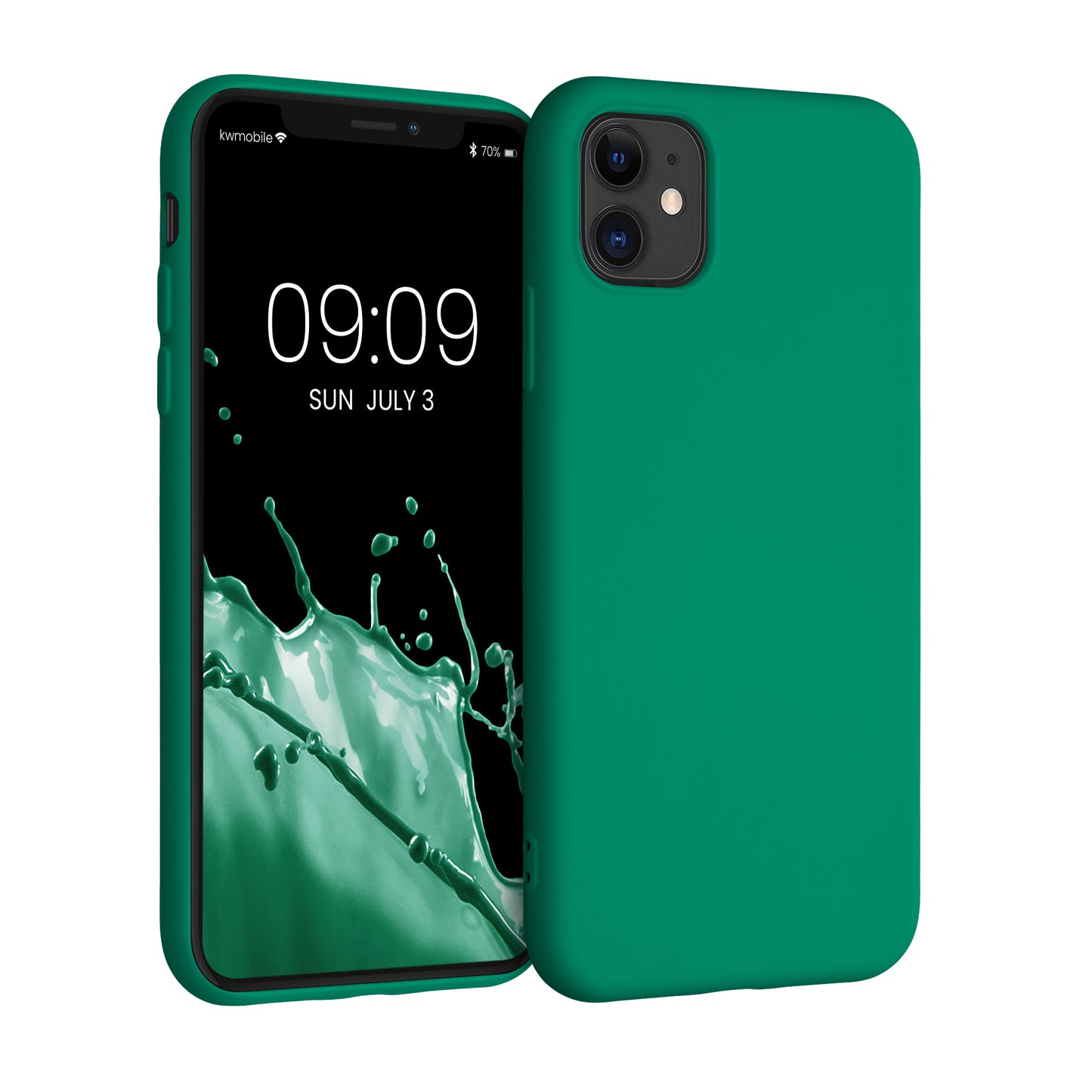 kwmobile Case Compatible with Apple iPhone 11 Case - Rubberized Silicone Phone Cover - Protective Case for Wireless Charging - Case