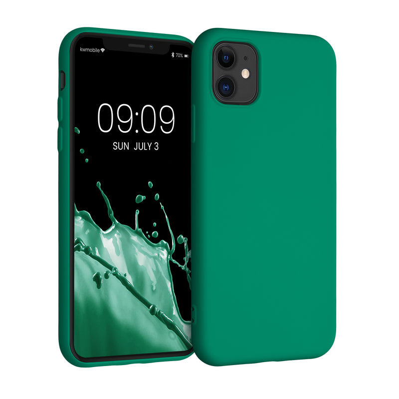 kwmobile Case Compatible with Apple iPhone 11 Case - Rubberized Silicone Phone Cover - Protective Case for Wireless Charging - Case