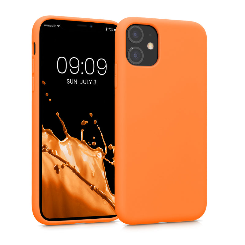 kwmobile Case Compatible with Apple iPhone 11 Case - Rubberized Silicone Phone Cover - Protective Case for Wireless Charging - Case