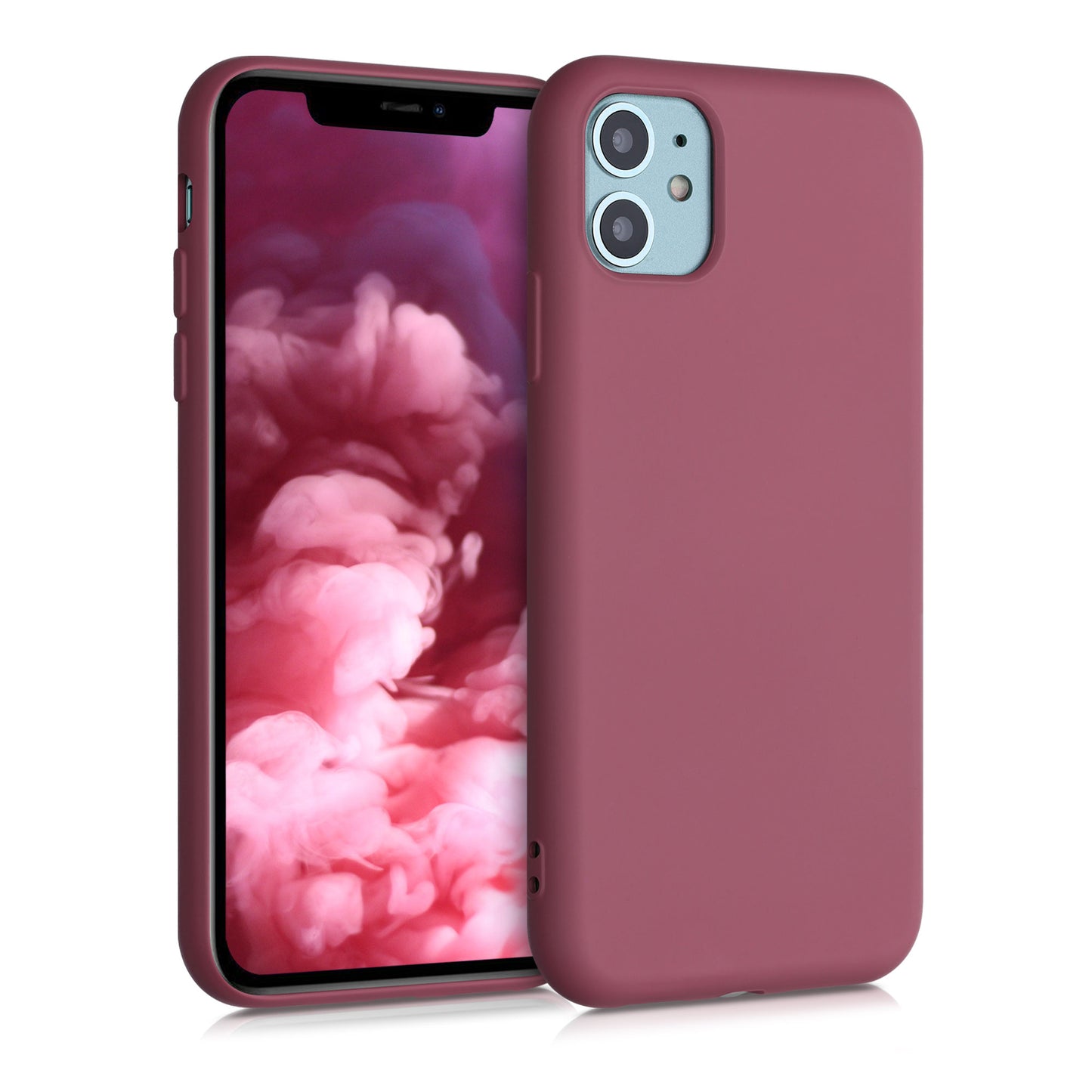 kwmobile Case Compatible with Apple iPhone 11 Case - Rubberized Silicone Phone Cover - Protective Case for Wireless Charging - Case