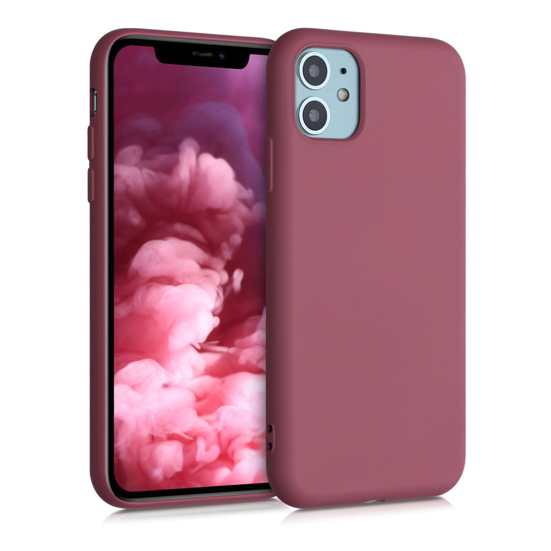 kwmobile Case Compatible with Apple iPhone 11 Case - Rubberized Silicone Phone Cover - Protective Case for Wireless Charging - Case