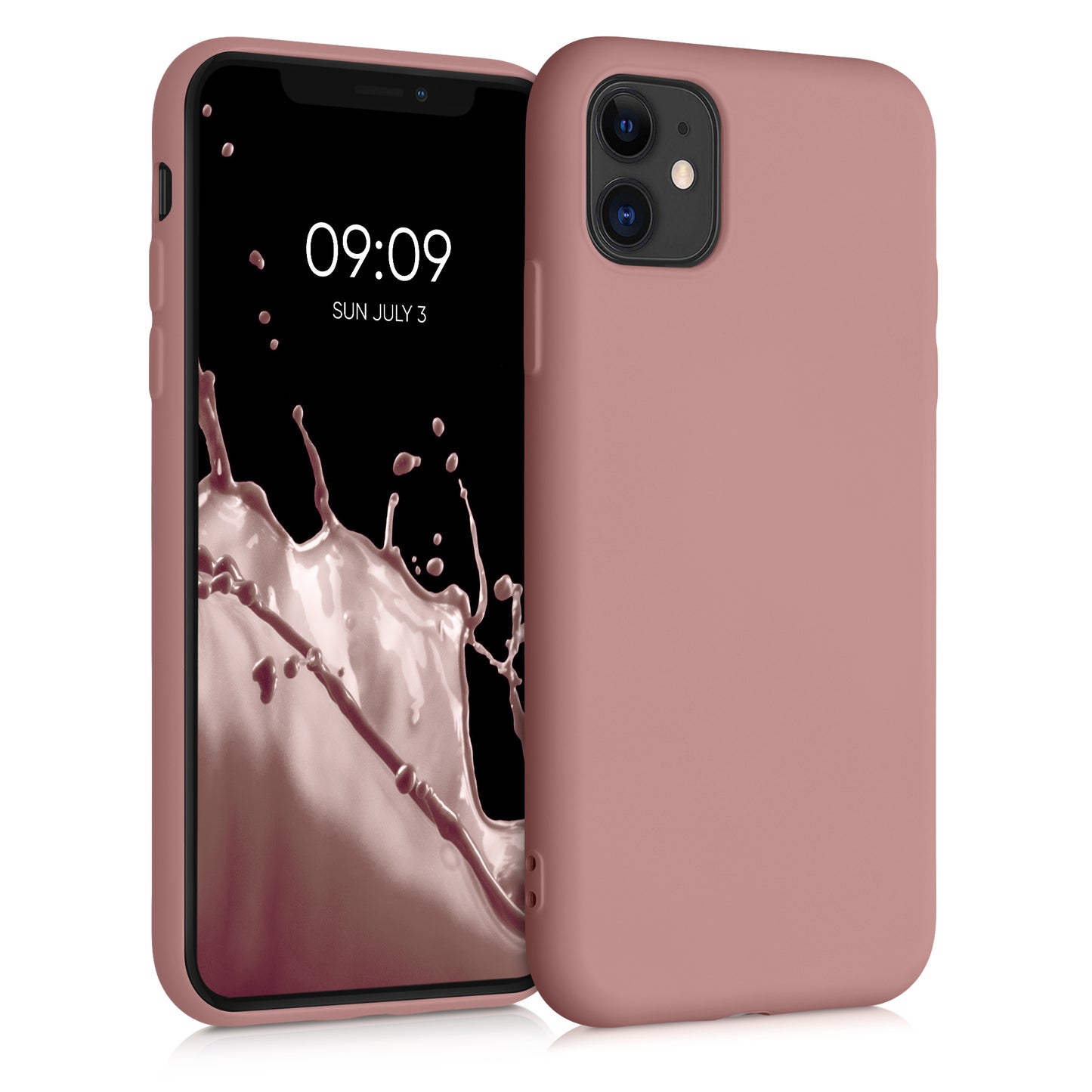kwmobile Case Compatible with Apple iPhone 11 Case - Rubberized Silicone Phone Cover - Protective Case for Wireless Charging - Case