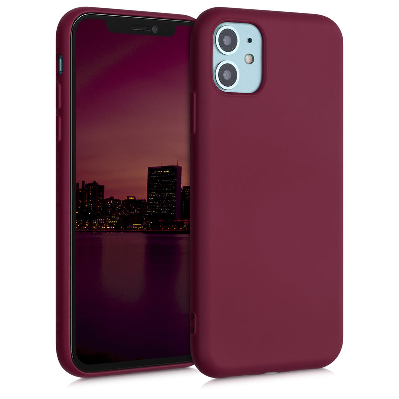 kwmobile Case Compatible with Apple iPhone 11 Case - Rubberized Silicone Phone Cover - Protective Case for Wireless Charging - Case