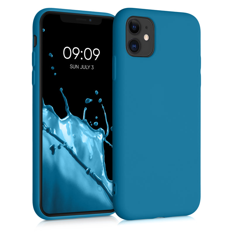 kwmobile Case Compatible with Apple iPhone 11 Case - Rubberized Silicone Phone Cover - Protective Case for Wireless Charging - Case