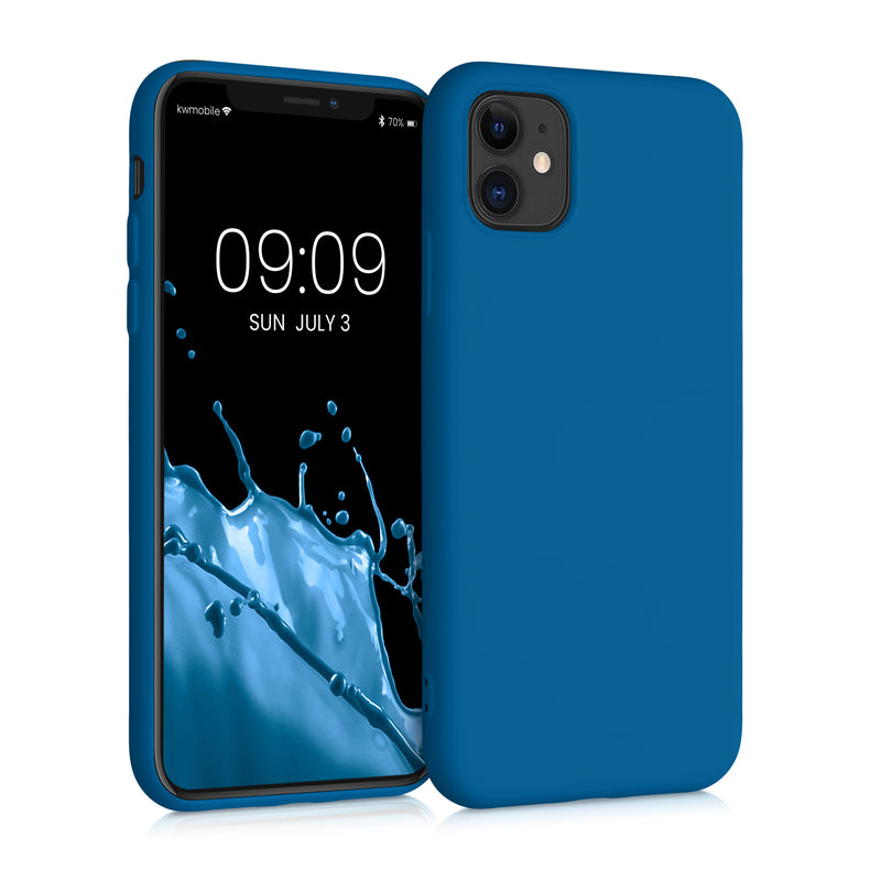kwmobile Case Compatible with Apple iPhone 11 Case - Rubberized Silicone Phone Cover - Protective Case for Wireless Charging - Case