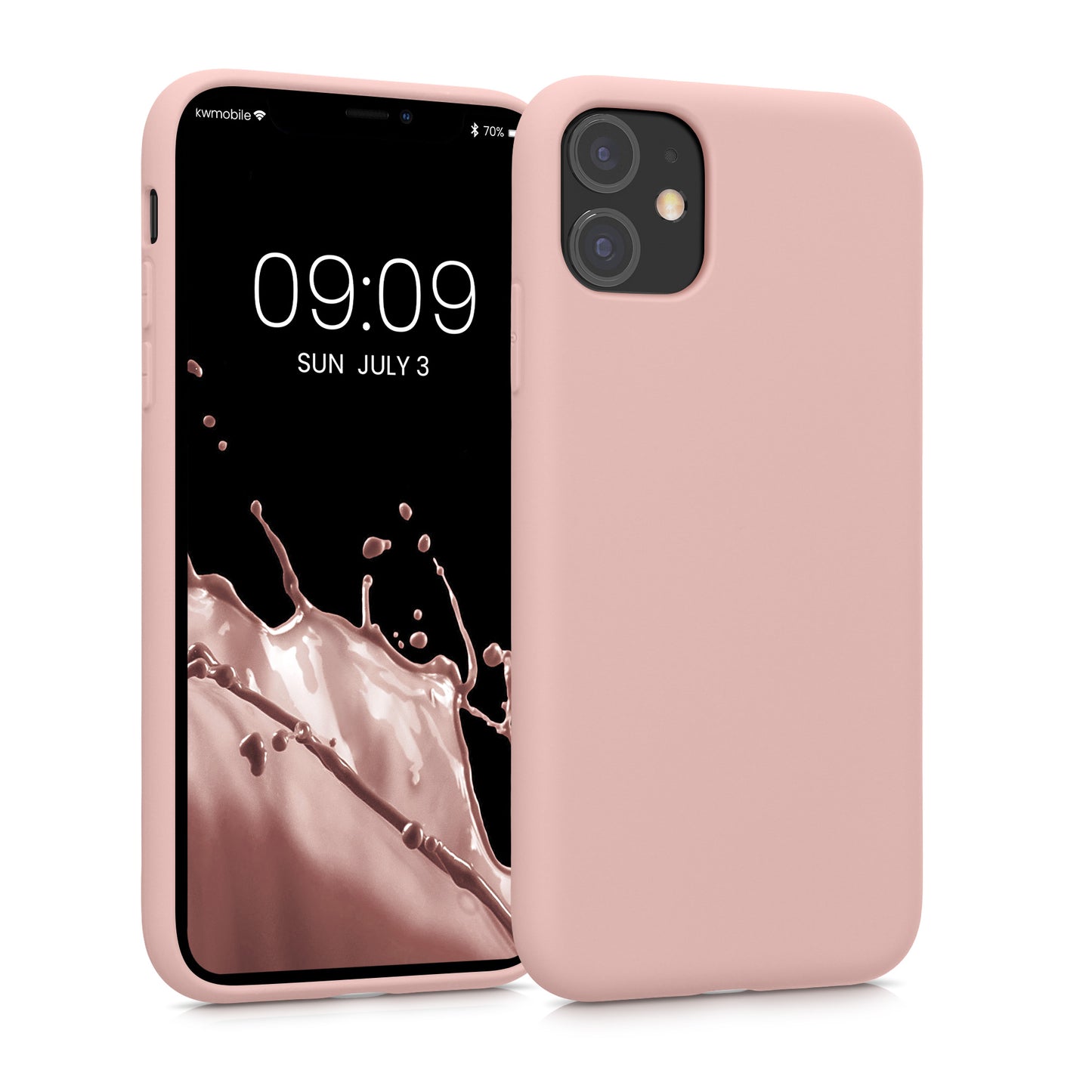 kwmobile Case Compatible with Apple iPhone 11 Case - Rubberized Silicone Phone Cover - Protective Case for Wireless Charging - Case