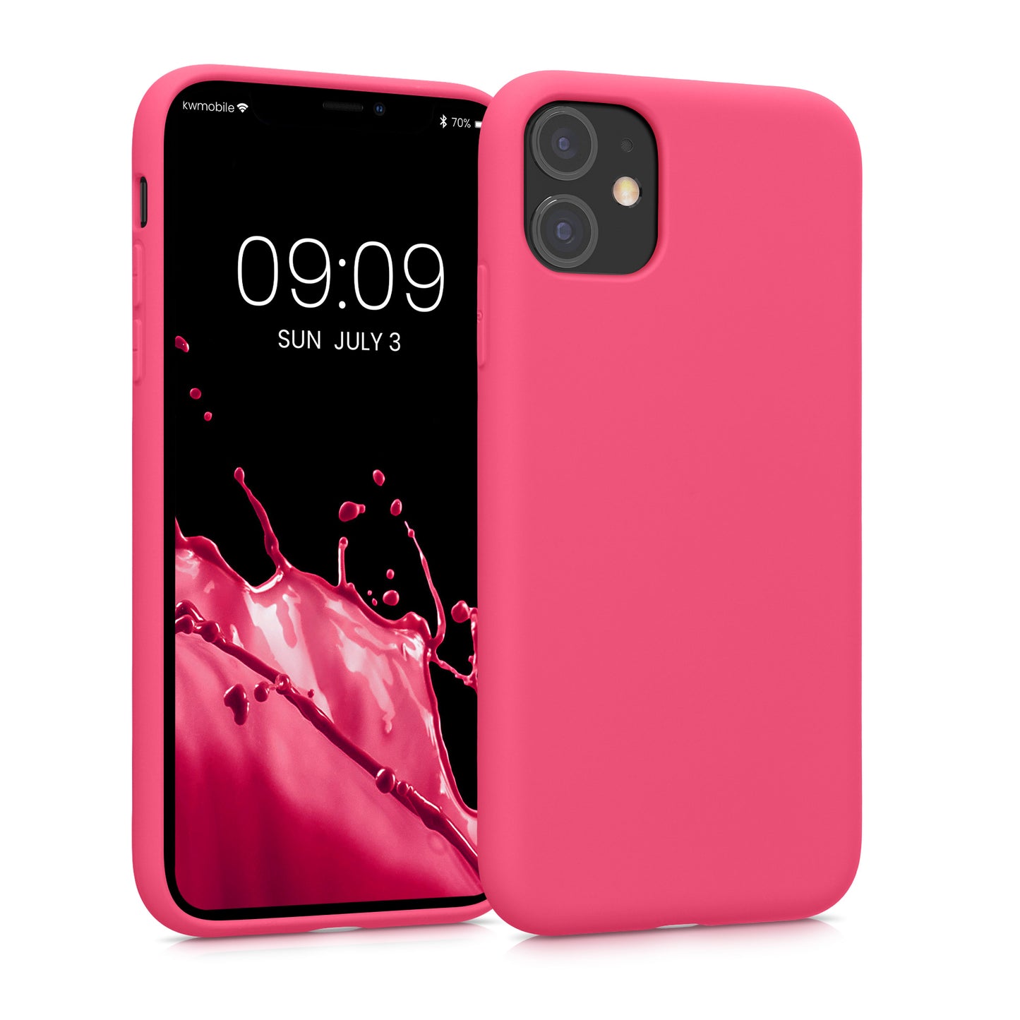 kwmobile Case Compatible with Apple iPhone 11 Case - Rubberized Silicone Phone Cover - Protective Case for Wireless Charging - Case