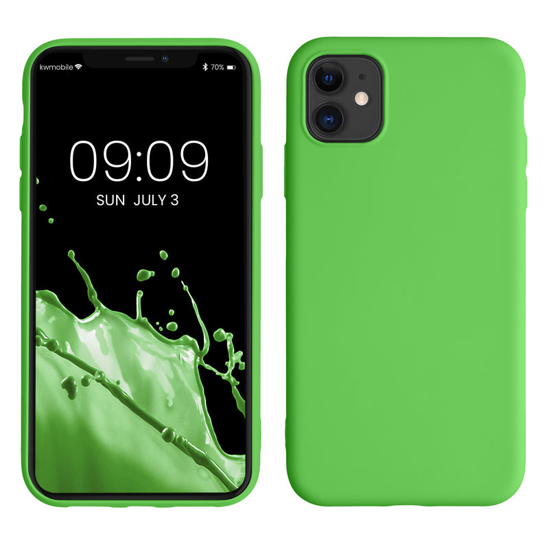 kwmobile Case Compatible with Apple iPhone 11 Case - Rubberized Silicone Phone Cover - Protective Case for Wireless Charging - Case