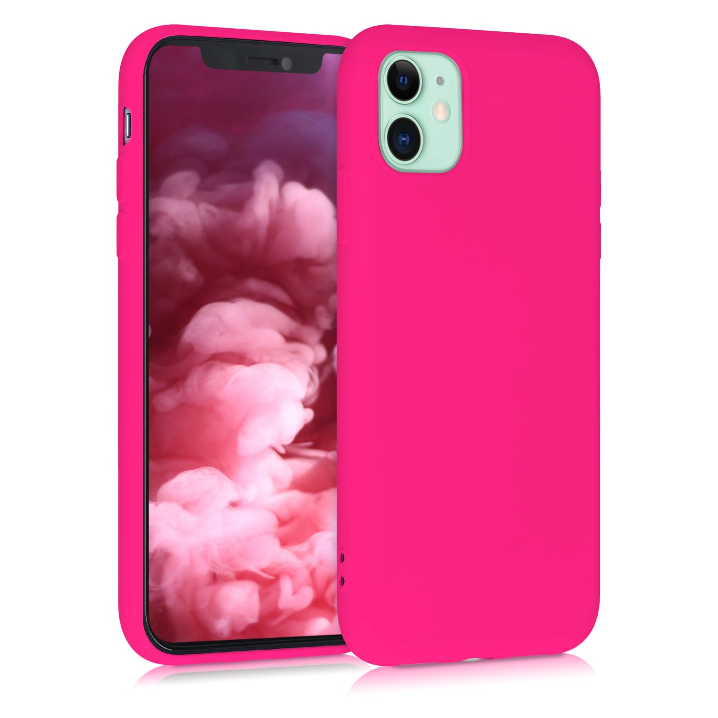 kwmobile Case Compatible with Apple iPhone 11 Case - Rubberized Silicone Phone Cover - Protective Case for Wireless Charging - Case
