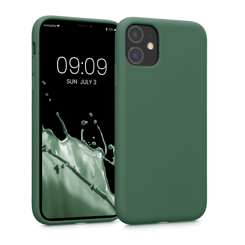 kwmobile Case Compatible with Apple iPhone 11 Case - Rubberized Silicone Phone Cover - Protective Case for Wireless Charging - Case