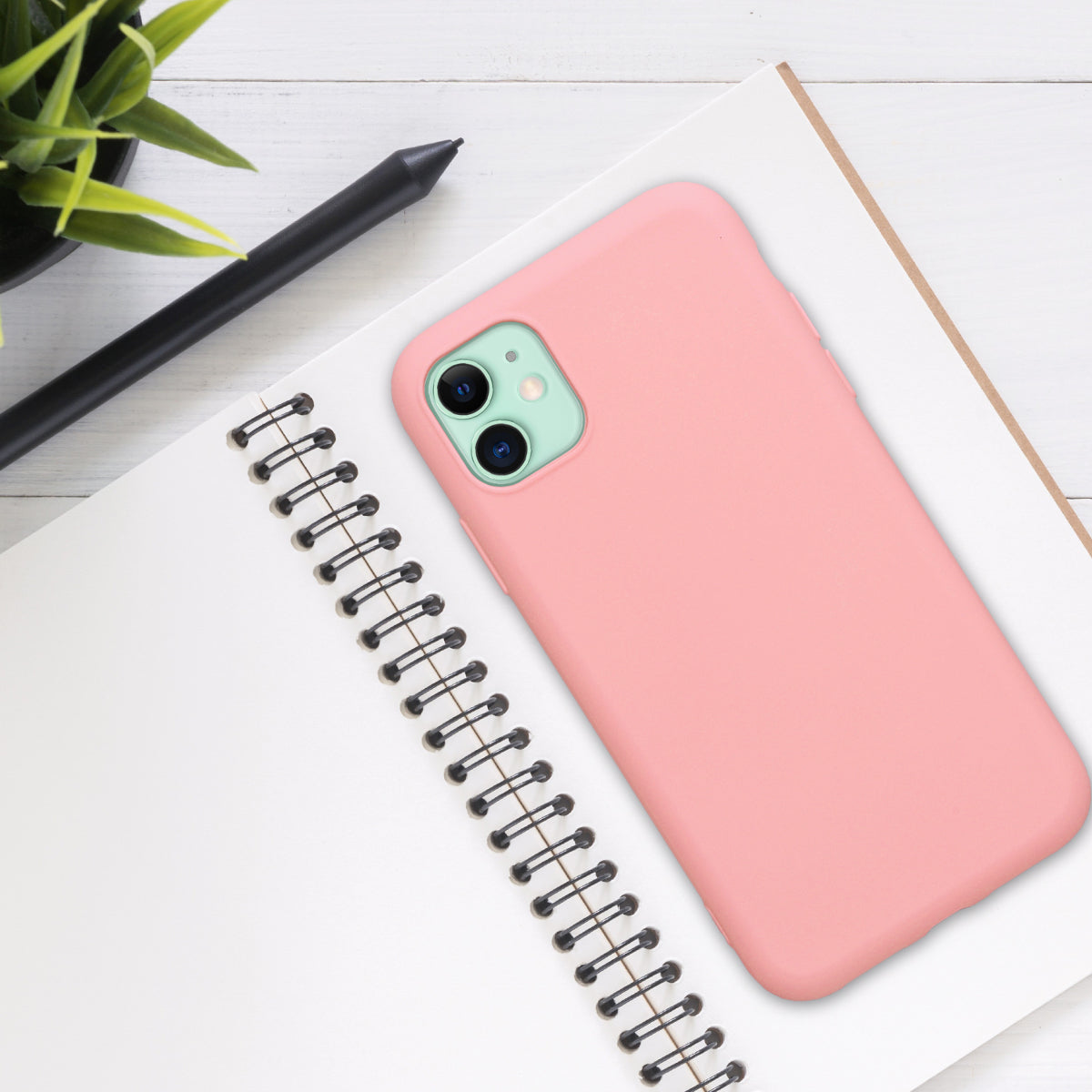 kwmobile Case Compatible with Apple iPhone 11 Case - Rubberized Silicone Phone Cover - Protective Case for Wireless Charging - Case