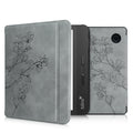 kwmobile Case for Tolino Vision 5 - eReader Cover Made of Faux Leather with Auto Sleep Function - Dandelion Love