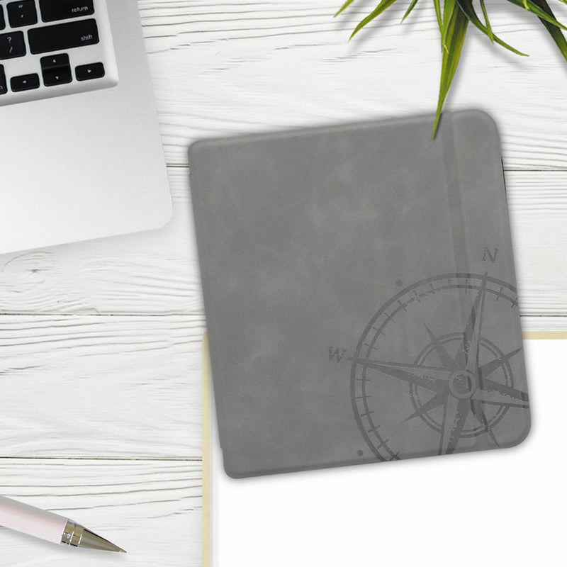 kwmobile Case for Tolino Vision 5 - eReader Cover Made of Faux Leather with Auto Sleep Function - Dandelion Love