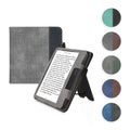 kwmobile Hülle kompatibel mit Tolino Vision 5 Hülle - Flip Case mit Handschlaufe - Kunstleder Cover - Rot Dunkelgrau Rot  [dsg07]