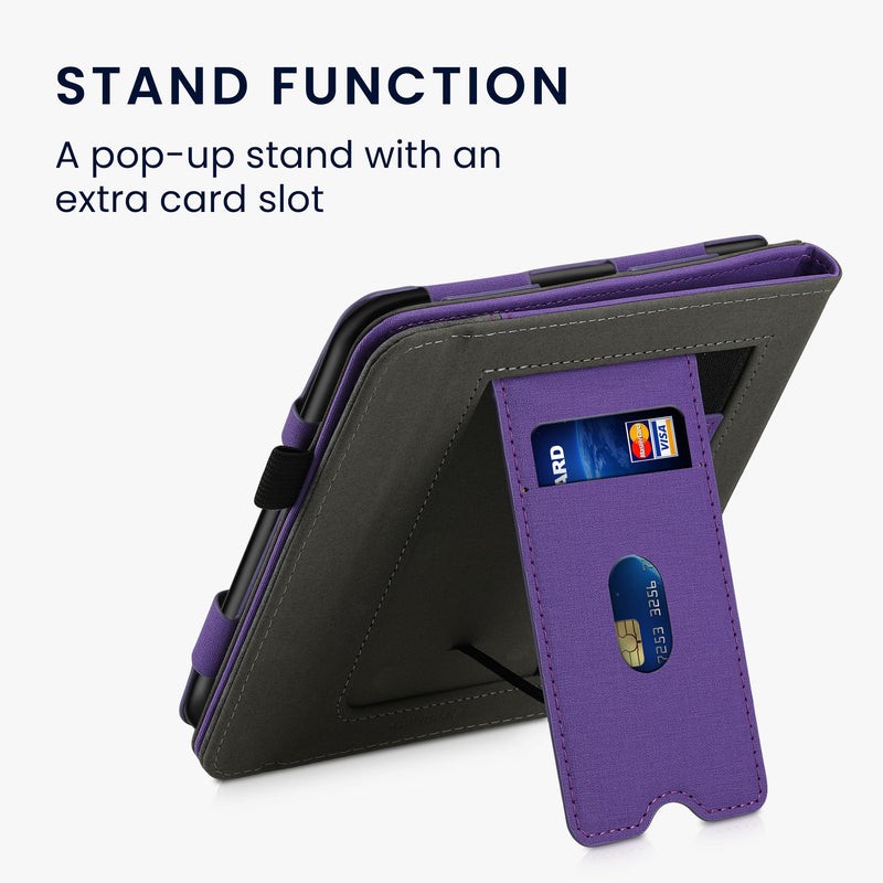 kwmobile Case Compatible with Tolino Vision 5 - Flip Case with Hand Strap - Cover