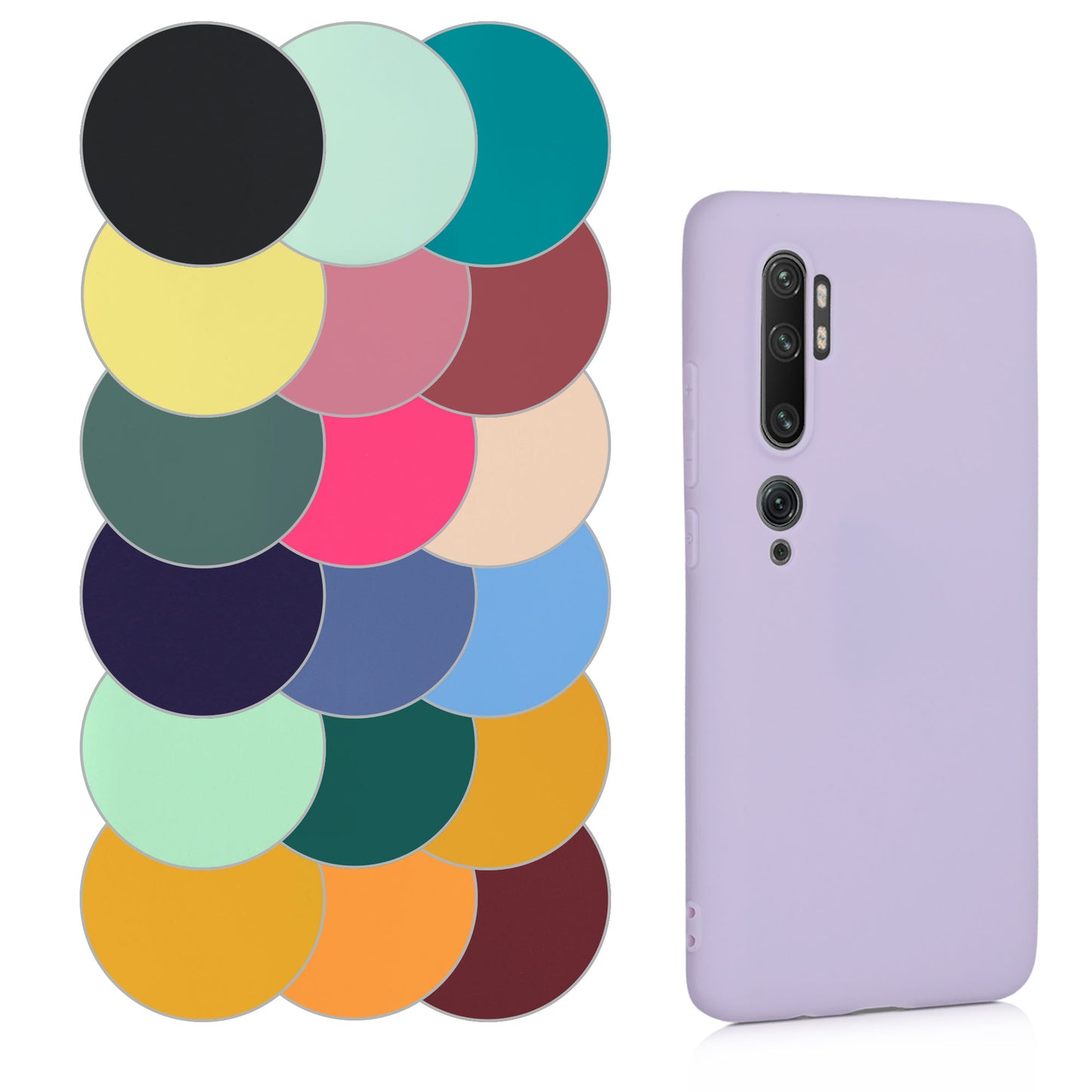 kwmobile Phone Case for Xiaomi Mi Note 10 / Note 10 Pro - Soft Silicone Phone Cover - Protective Case