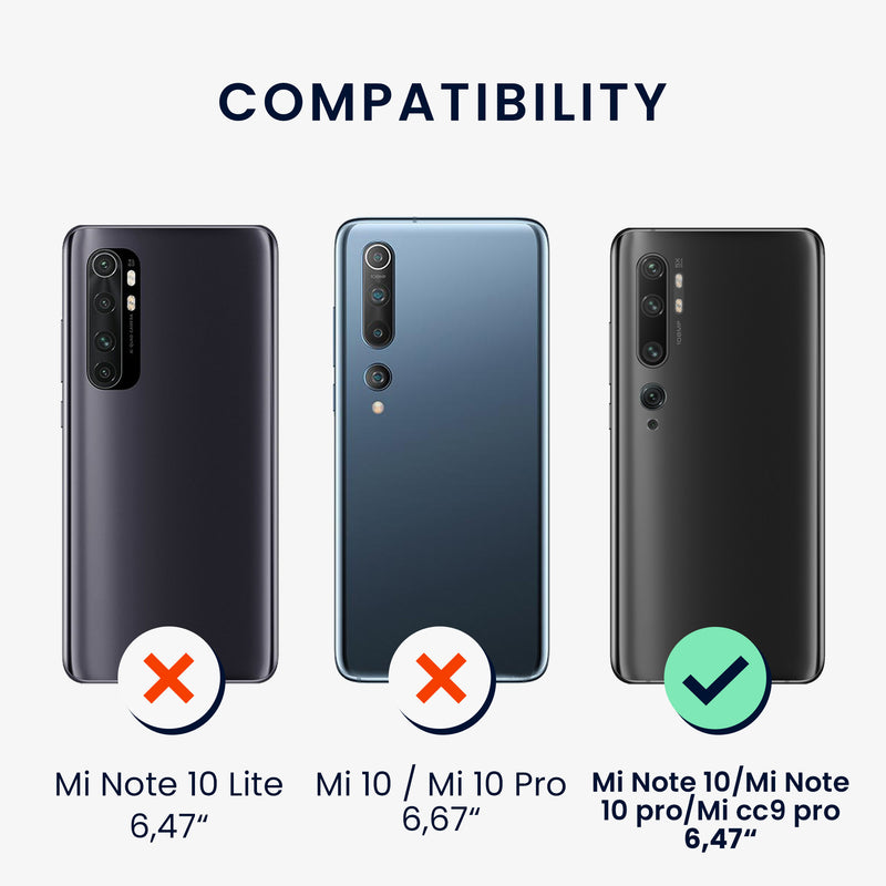 kwmobile Phone Case for Xiaomi Mi Note 10 / Note 10 Pro Case - Silicone Case - Protective Cover