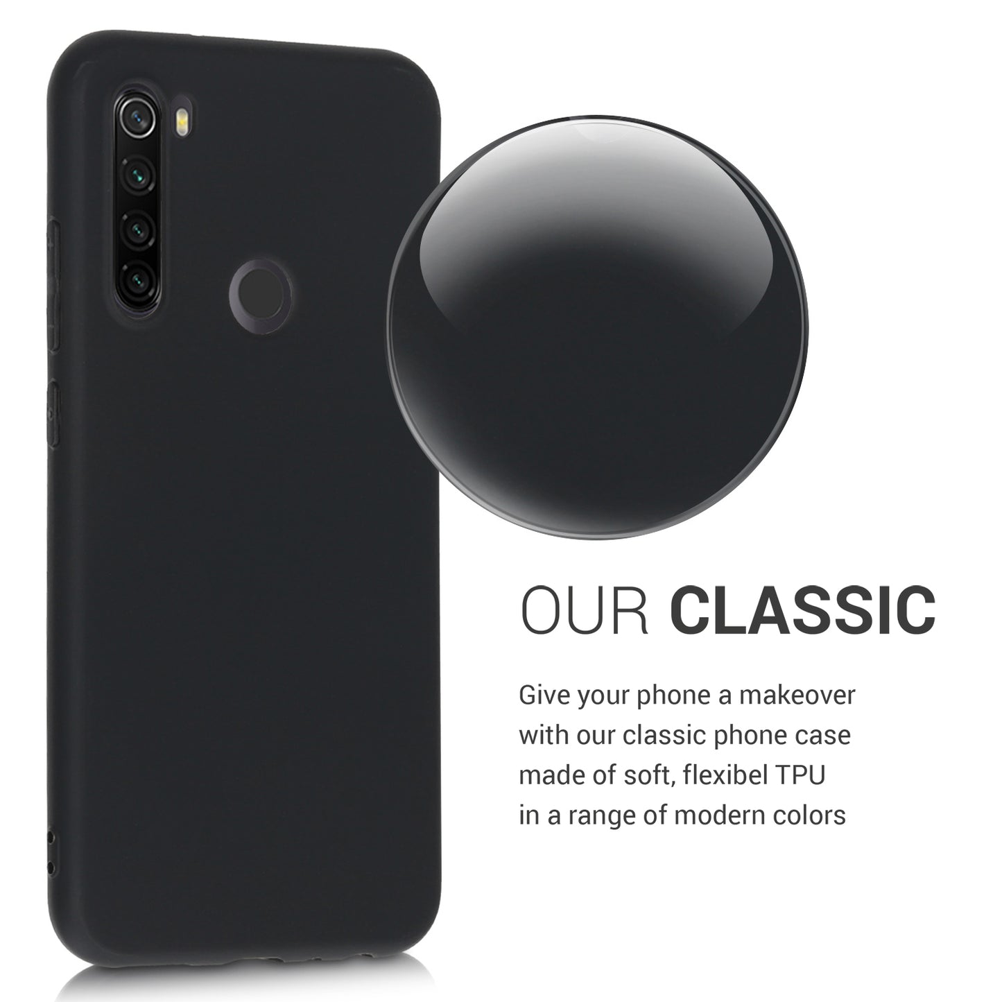 kwmobile Phone Case for Xiaomi Redmi Note 8T - Wireless Charging - Protective Cover