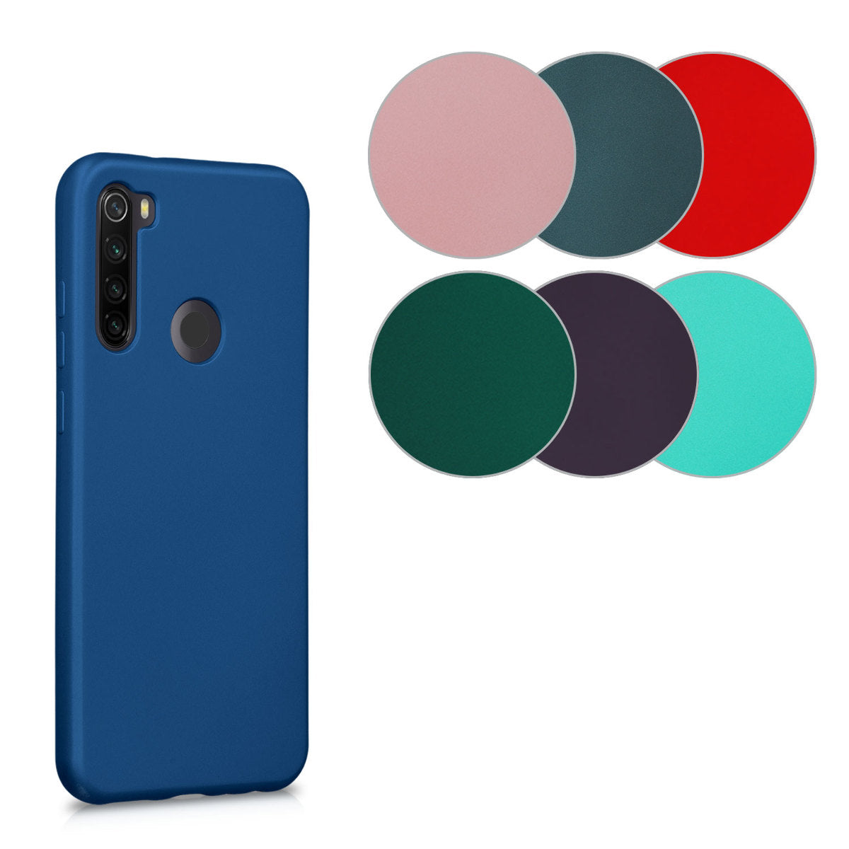 kwmobile Case kompatibel mit Xiaomi Redmi Note 8T Hülle - Schutzhülle aus Silikon metallisch schimmernd - Handyhülle Metallic Karibikblau Metallic Karibikblau  