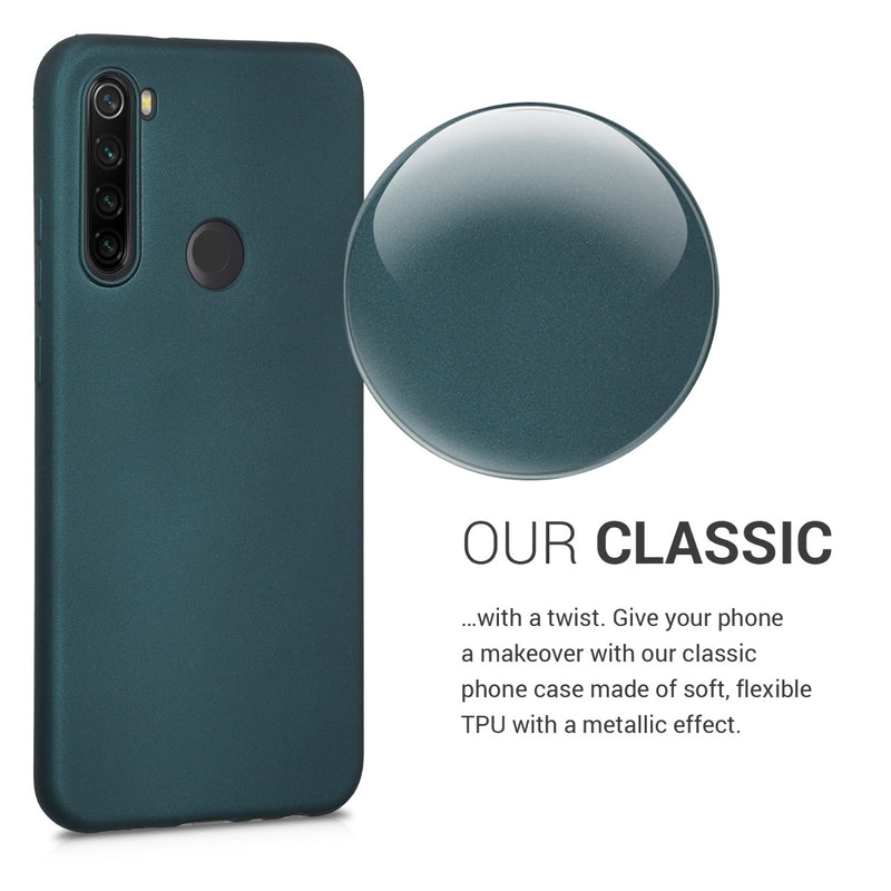 kwmobile Phone Case for Xiaomi Redmi Note 8T - Shimmering Silicone Case - Protective Cover