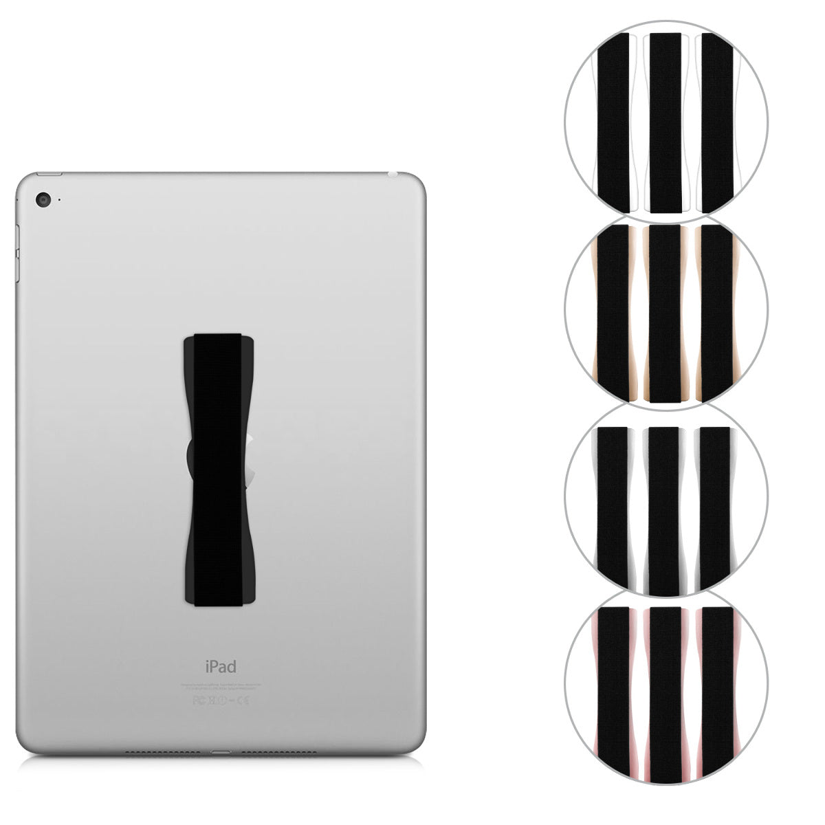 kwmobile Tablet Finger Holder Grip Stand Self-Adhesive Tablet PC Finger Holder compatible with iPad Samsung Sony Tablets