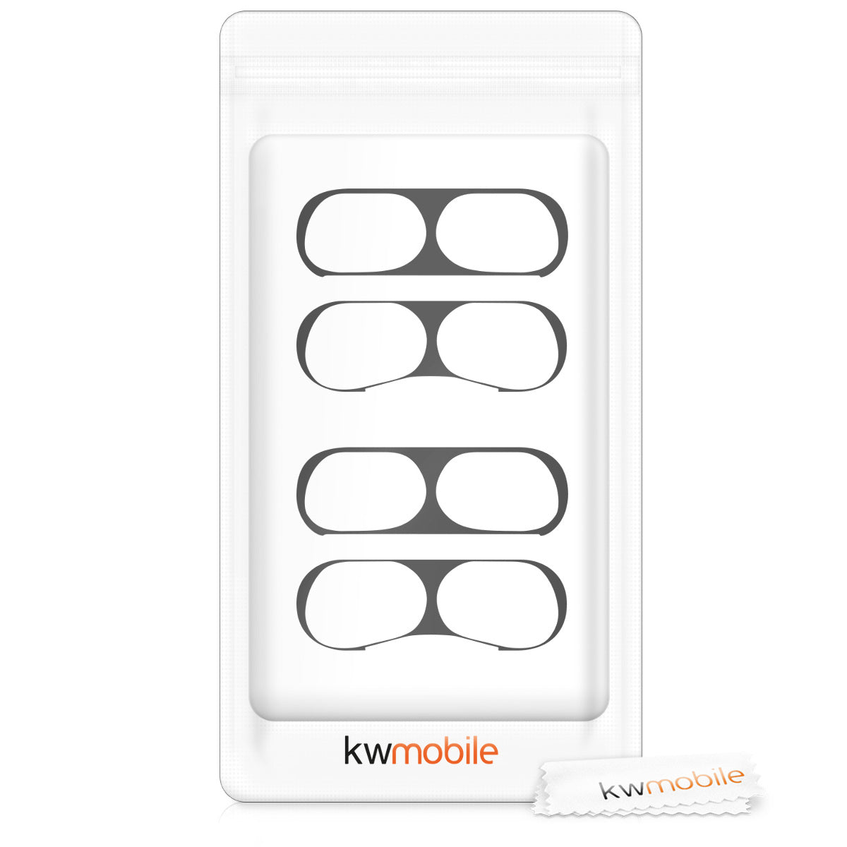 kwmobile Dust Guard Sticker compatible with Apple AirPods Pro - Metal Dust Protection Stickers Skins