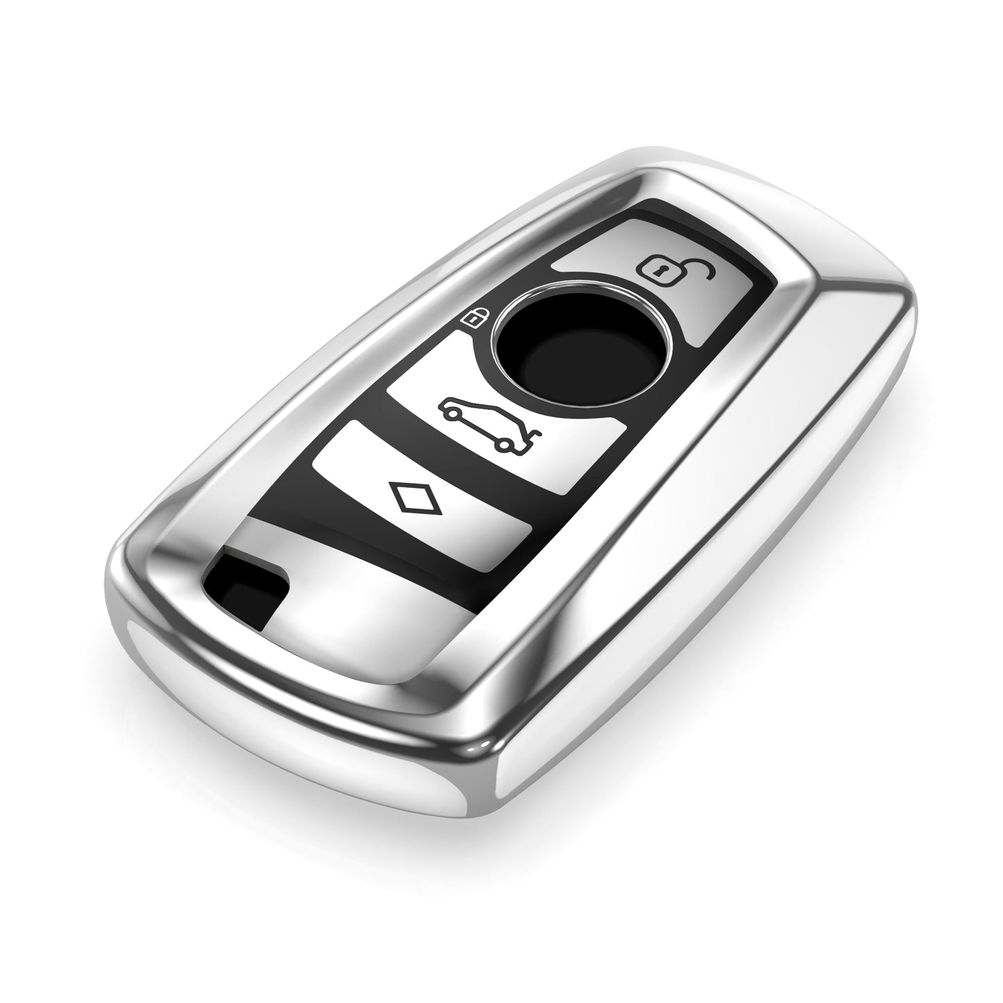 kwmobile Car Key Cover Compatible with BMW 3-Button Keyless Go Car Key - Silicone Case Remote Cover