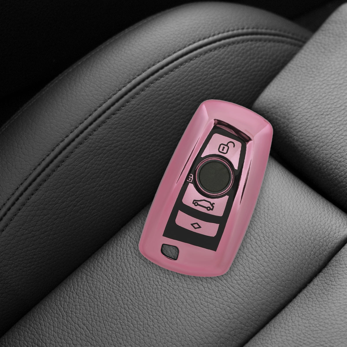 kwmobile Car Key Cover Compatible with BMW 3-Button Keyless Go Car Key - Silicone Case Remote Cover