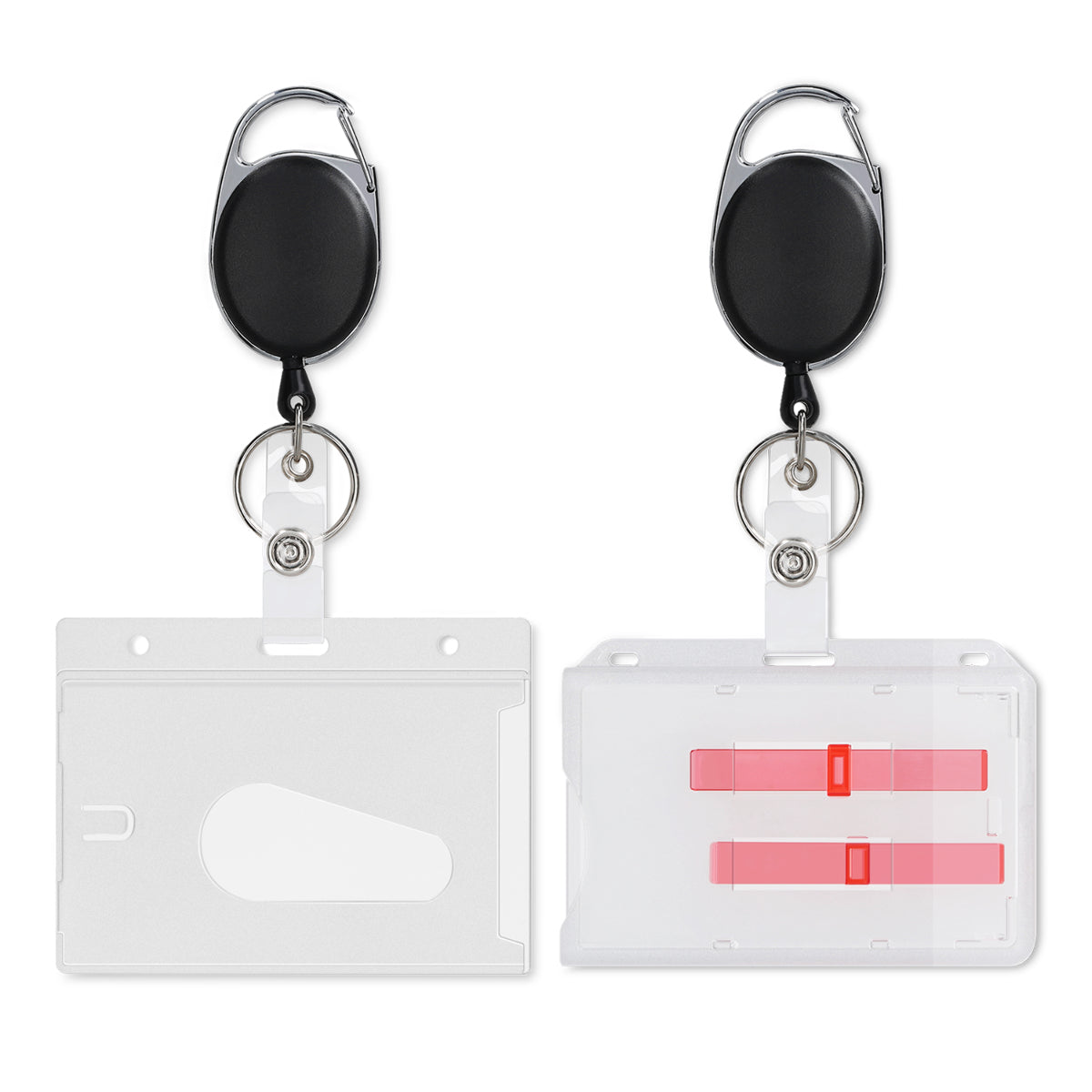 1x Retractable Badge Holder with Card Sleeve