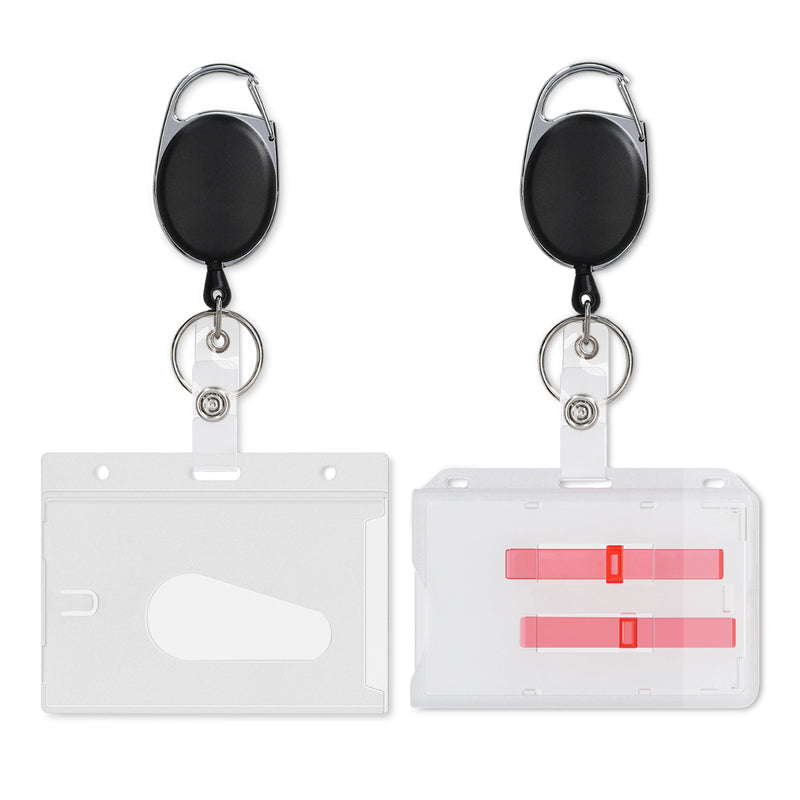 1x Retractable Badge Holder with Card Sleeve