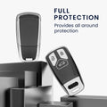 kwmobile Car Key Cover compatible with Audi 3-Button Smartkey Car Key (Keyless Go only) - Silicone Protective Cover